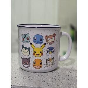 POKEMON Portraits 20 oz. White Ceramic Campfire Mug Pikachu Charmander Squirtle